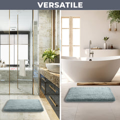 HOUSSE Anti Skid Ultra Absorbent Fluffy High Pile Plush Bathmat