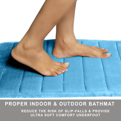 HOUSSE Minimalist Solid Color Bath Mat with Extra Cushioning