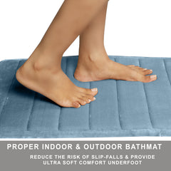 HOUSSE Minimalist Solid Color Bath Mat with Extra Cushioning