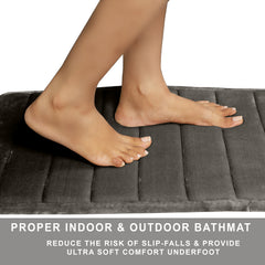 HOUSSE Minimalist Solid Color Bath Mat with Extra Cushioning