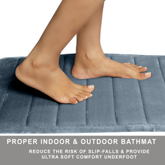 HOUSSE Minimalist Solid Color Bath Mat with Extra Cushioning
