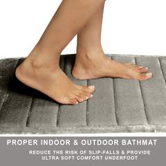 HOUSSE Minimalist Solid Color Bath Mat with Extra Cushioning