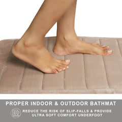 HOUSSE Minimalist Solid Color Bath Mat with Extra Cushioning