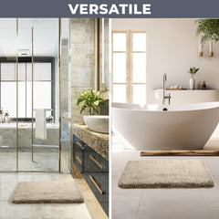 HOUSSE Anti Skid Ultra Absorbent Fluffy High Pile Plush Bathmat