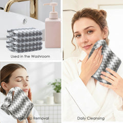 HOUSSE Microfiber Iris Face Towels Ideal for Women & Men |Soft Touch |Lint Free | Fast Dry Towels| Travel-Friendly | Best Use for Gym, Yoga, Spa, Pool, Hotels, Beach 360 GSM (30x30)