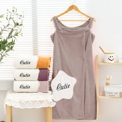 HOUSSE Wearable Spa Bath Towel for Women | Soft, Cozy Wrap with Snap Closure | 110 x 140 cms