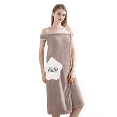 HOUSSE Wearable Spa Bath Towel for Women | Soft, Cozy Wrap with Snap Closure | 110 x 140 cms