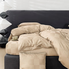HOUSSE 500 TC Italian Jacquard | Premium Bedding Set | Comfort Modern Designs & Breathable Fabric | NEWYORK SQUARES