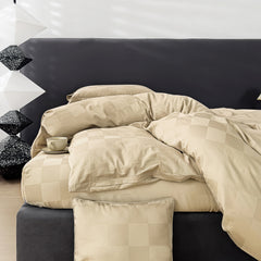 HOUSSE 500 TC Italian Jacquard | Premium Bedding Set | Comfort Modern Designs & Breathable Fabric | NEWYORK SQUARES