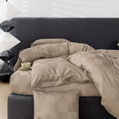 HOUSSE 500 TC Italian Jacquard | Premium Bedding Set | Comfort Modern Designs & Breathable Fabric | NEWYORK SQUARES