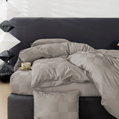 HOUSSE 500 TC Italian Jacquard | Premium Bedding Set | Comfort Modern Designs & Breathable Fabric | NEWYORK SQUARES