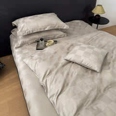 HOUSSE 500 TC Italian Jacquard | Premium Bedding Set | Comfort Modern Designs & Breathable Fabric | NEWYORK SQUARES