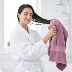 HOUSSE Alvora Cotton Bath Towels |Large Size (75 cms x 150 cms) - Quick Absorption &Faster Drying Bath Towel | 450 GSM | Cotton Towel for Men/Women | Urban Comfort