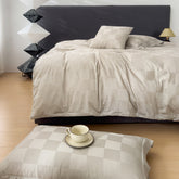 HOUSSE 500 TC Italian Jacquard | Premium Bedding Set | Comfort Modern Designs & Breathable Fabric | NEWYORK SQUARES