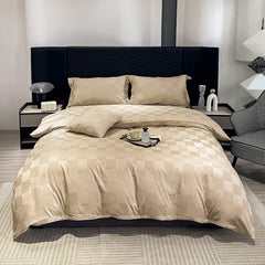 HOUSSE 500 TC Italian Jacquard | Premium Bedding Set | Comfort Modern Designs & Breathable Fabric | NEWYORK SQUARES