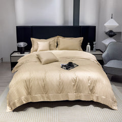 Luxury 500 Thread Count Italian Jacquard Bedding Set – Tokyo Lines Collection | Soft, Breathable & Modern