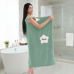 HOUSSE Wearable Spa Bath Towel for Women | Soft, Cozy Wrap with Snap Closure | 110 x 140 cms