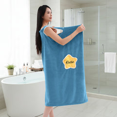 HOUSSE Wearable Spa Bath Towel for Women | Soft, Cozy Wrap with Snap Closure | 110 x 140 cms