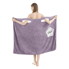 HOUSSE Wearable Spa Bath Towel for Women | Soft, Cozy Wrap with Snap Closure | 110 x 140 cms