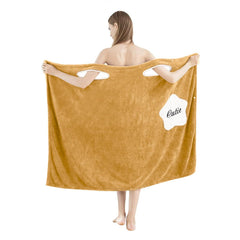 HOUSSE Wearable Spa Bath Towel for Women | Soft, Cozy Wrap with Snap Closure | 110 x 140 cms