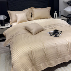 Luxury 500 Thread Count Italian Jacquard Bedding Set – Tokyo Lines Collection | Soft, Breathable & Modern