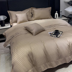 Luxury 500 Thread Count Italian Jacquard Bedding Set – Tokyo Lines Collection | Soft, Breathable & Modern