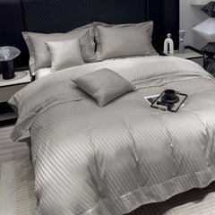 Luxury 500 Thread Count Italian Jacquard Bedding Set – Tokyo Lines Collection | Soft, Breathable & Modern
