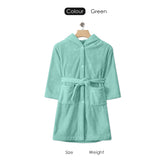 HOUSSE Bunny Kids Unisex Coral Fleece Hooded Bathrobe| 360 GSM Soft, Thick with Hoodie And Belt & Cute Ears | Highly Absorbent, Lightweight & Warm | 75 cm | 08-12 Years