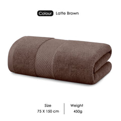 HOUSSE Alvora Cotton Bath Towels |Large Size (75 cms x 150 cms) - Quick Absorption &Faster Drying Bath Towel | 450 GSM | Cotton Towel for Men/Women | Urban Comfort