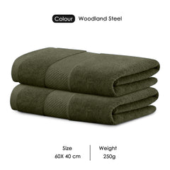 HOUSSE Alvora Cotton Bath Towels |Large Size (75 cms x 150 cms) - Quick Absorption &Faster Drying Bath Towel | 450 GSM | Cotton Towel for Men/Women | Urban Comfort