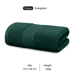 HOUSSE Alvora Cotton Bath Towels |Large Size (75 cms x 150 cms) - Quick Absorption &Faster Drying Bath Towel | 450 GSM | Cotton Towel for Men/Women | Urban Comfort