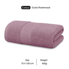 HOUSSE Alvora Cotton Bath Towels |Large Size (75 cms x 150 cms) - Quick Absorption &Faster Drying Bath Towel | 450 GSM | Cotton Towel for Men/Women | Urban Comfort