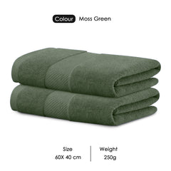 HOUSSE Alvora Cotton Bath Towels |Large Size (75 cms x 150 cms) - Quick Absorption &Faster Drying Bath Towel | 450 GSM | Cotton Towel for Men/Women | Urban Comfort