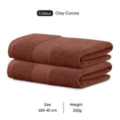 HOUSSE Alvora Cotton Bath Towels |Large Size (75 cms x 150 cms) - Quick Absorption &Faster Drying Bath Towel | 450 GSM | Cotton Towel for Men/Women | Urban Comfort