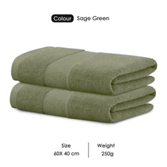 HOUSSE Alvora Cotton Bath Towels |Large Size (75 cms x 150 cms) - Quick Absorption &Faster Drying Bath Towel | 450 GSM | Cotton Towel for Men/Women | Urban Comfort