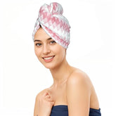 HOUSSE Iris Microfiber Head Towel, Ultra Soft, Absorbent & Hair Wrap -300GSM ((Blue & Pink) Pack of 2)