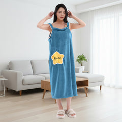 HOUSSE Wearable Spa Bath Towel for Women | Soft, Cozy Wrap with Snap Closure | 110 x 140 cms