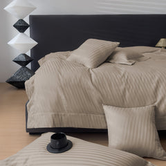Luxury 500 Thread Count Italian Jacquard Bedding Set – Tokyo Lines Collection | Soft, Breathable & Modern