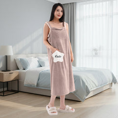 HOUSSE Wearable Spa Bath Towel for Women | Soft, Cozy Wrap with Snap Closure | 110 x 140 cms