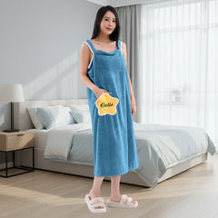 HOUSSE Wearable Spa Bath Towel for Women | Soft, Cozy Wrap with Snap Closure | 110 x 140 cms