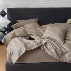 Luxury 500 Thread Count Italian Jacquard Bedding Set – Tokyo Lines Collection | Soft, Breathable & Modern