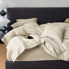 Luxury 500 Thread Count Italian Jacquard Bedding Set – Tokyo Lines Collection | Soft, Breathable & Modern