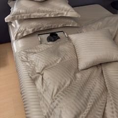 Luxury 500 Thread Count Italian Jacquard Bedding Set – Tokyo Lines Collection | Soft, Breathable & Modern