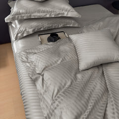 Luxury 500 Thread Count Italian Jacquard Bedding Set – Tokyo Lines Collection | Soft, Breathable & Modern