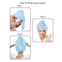 Twix Microfiber Head Wrap Towel – Ultra Soft, Quick Dry & Highly Absorbent