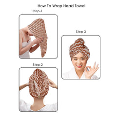 Twix Microfiber Head Wrap Towel – Ultra Soft, Quick Dry & Highly Absorbent
