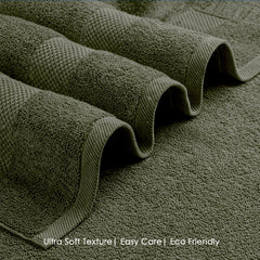 HOUSSE Alvora Cotton Bath Towels |Large Size (75 cms x 150 cms) - Quick Absorption &Faster Drying Bath Towel | 450 GSM | Cotton Towel for Men/Women | Urban Comfort