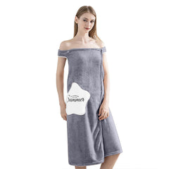 HOUSSE Wearable Spa Bath Towel for Women | Soft, Cozy Wrap with Snap Closure | 110 x 140 cms