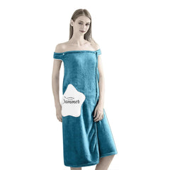 HOUSSE Wearable Spa Bath Towel for Women | Soft, Cozy Wrap with Snap Closure | 110 x 140 cms