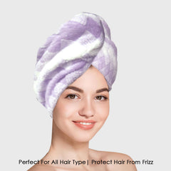 HOUSSE Microfiber Iris Head Wrap Ideal for Women |Soft Touch |Lint Free | Fast Dry Towels| Travel-Friendly | 360 GSM